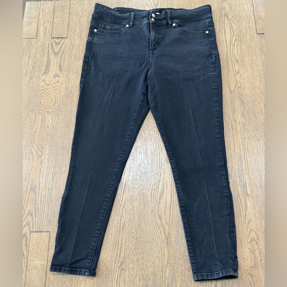 Nine West Womens Size 16 Black Skinny Jeans Stretch Slim Fit Denim Pants